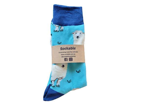Sally Sheep Socks Sockable Fundraising 