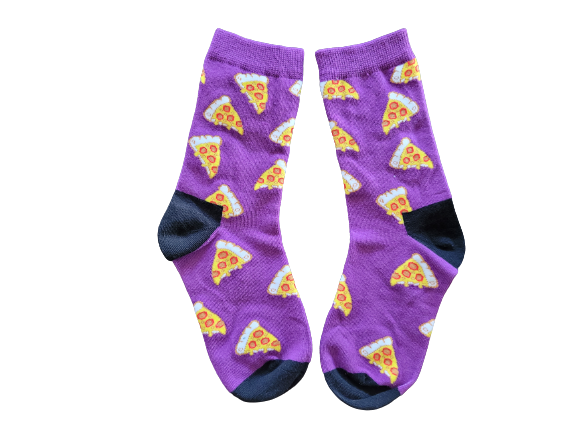 Purple Pizza Socks